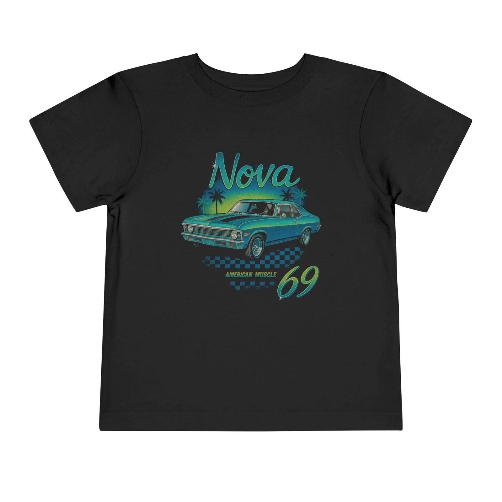 1969 Chevy Nova Toddler T-Shirt – Retro American Muscle Car Graphic Tee XS