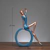 European-style Yoga Girl Figure Resin Decoration Creative Home Wine Cabinet Porch Light Luxury Art Sculpture Ornaments