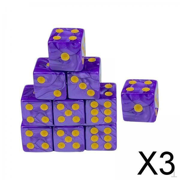

2x10 штук 6-гранных кубиков, сувениры для вечеринок D6 для настольной игры, карточных игр, амарантовый 3