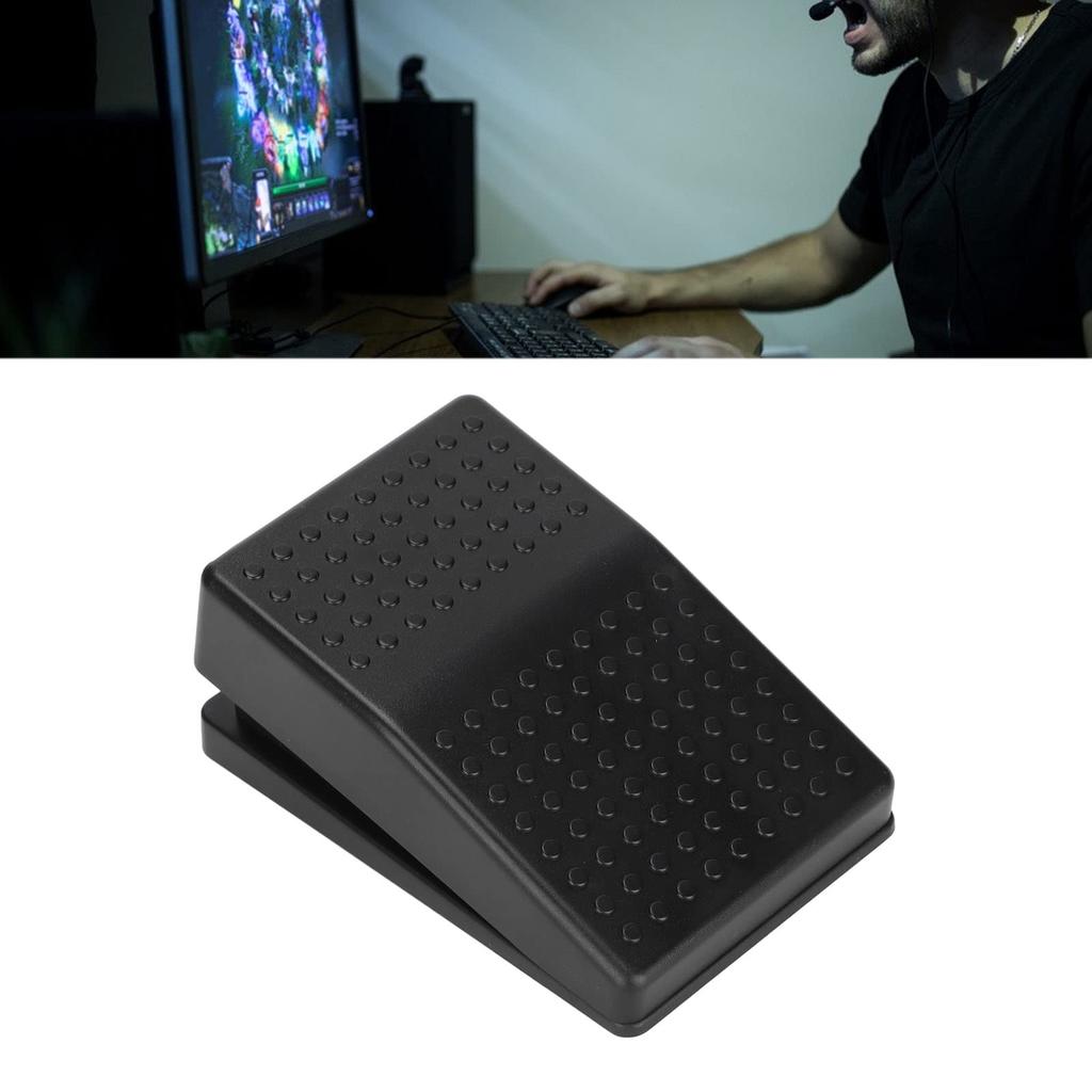 USB Foot Pedal Single Foot Switch, USB Foot Switch Video Game Computer Keyboard Control with 2M Extension Cable, Customized Programmable PC Action