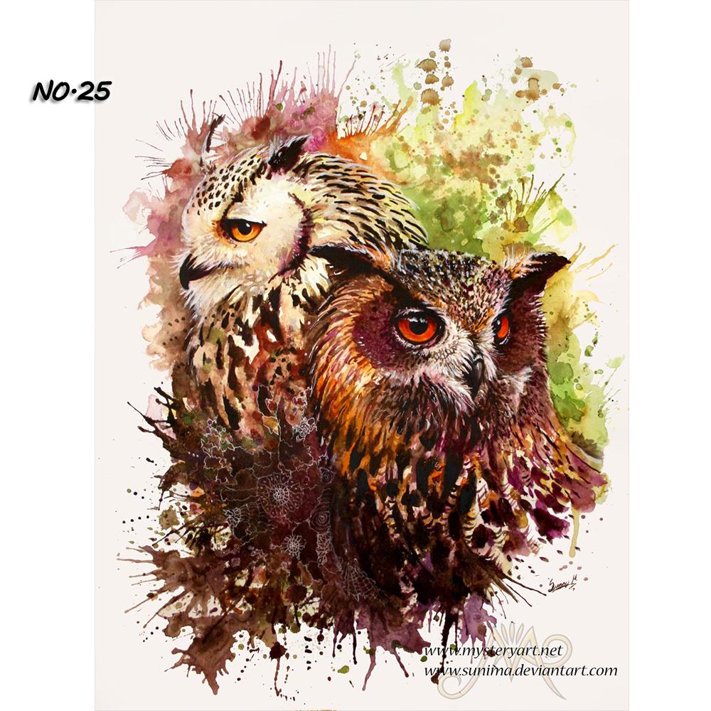 DINGPU 5D DIY Diamond Painting Full Round Rhinestone Animal Diamond Embroidery Cross Stitch Home Decoration