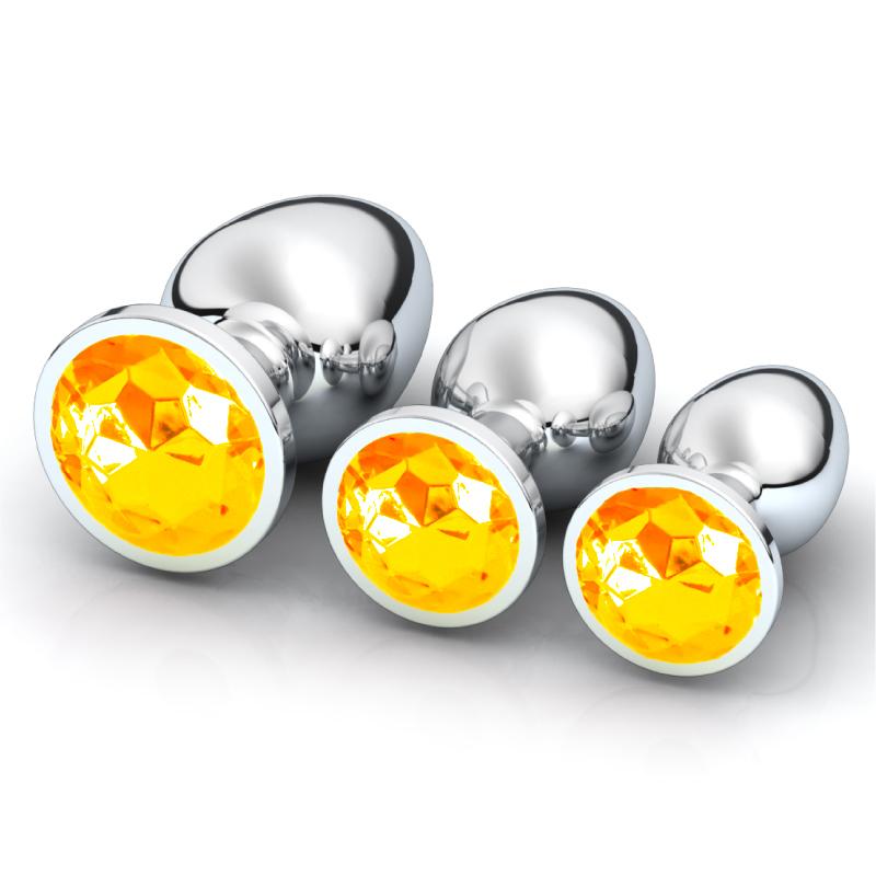 1 Stück 3 Größen Analplug Rund Edelstahl Kristall Buttplug Abnehmbarer Analplug Stimulator Analsex Spielzeug Prostata Massagegerät Dildo