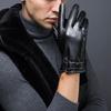 Leather Warm Gloves Full Finger Gloves Touchscreen Driving Fleece Lined Glove