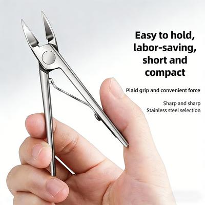 Professional Toe Nail Clippers Thick Ingrown Toenails Large Wide Jaw Opening Slanted Long Handle Fingernail Scissors Manicure
