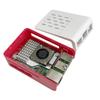 Red and White Protective Shell for Raspberry Pi 5, Compatible with Official Pi5 Active Cooler Fan.