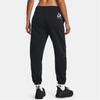 Under Armour Cartoon Letter Print Lace-Up High-Density Cotton Knit Training Pants Women pants Black 1379831-001