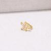 1 Pair Rhinestone Flower Decor Ear Cuff Copper Jewelry Valentines,Mom,Mother,Mother's Day,Gift