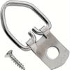 10pcs Metal D-Ring Picture Hangers with Screws - Durable Single Hole Hooks for Clocks, Paintings, Artwork, and Mirrors
