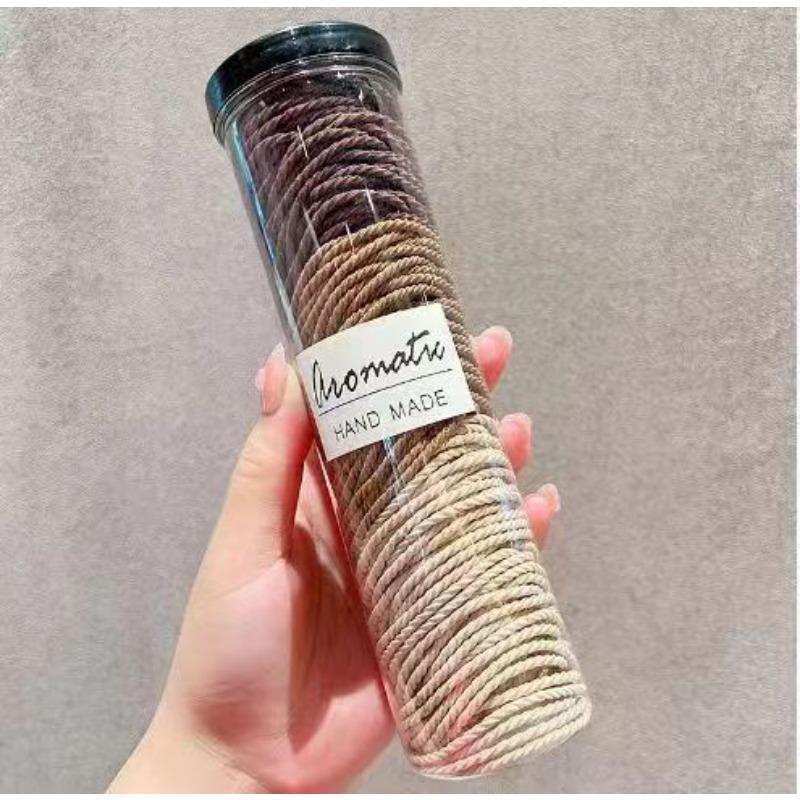 Barrel 100 Basic Seamless Hair Ring Thread Non-slip Head Rope High Ponytail Hair Rope Rubber Band