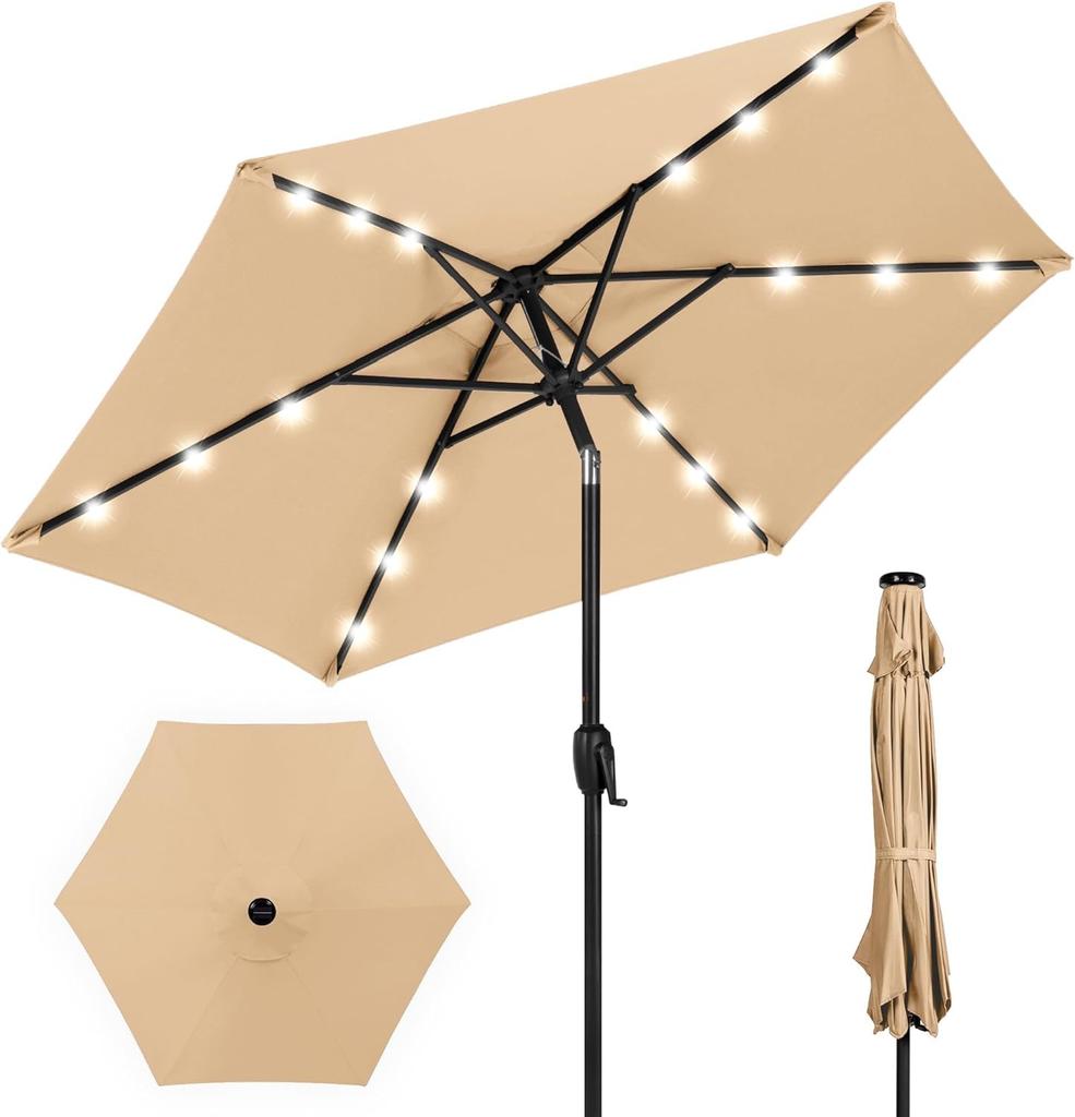 Terrace Umbrella, Cantilever Hanging Outdoor Umbrella, Convenient Crank, UV and Waterproof Canopy