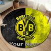 Borussia Custom Name Round Area Rug,Carpet Rug for Living Room Bedroom Sofa Playroom Decor,Non-slip Floor Mat