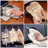 Cartoon Cuddle Cat Can Hang Hand Towel Absorbent Towel Dishcloth Dishcloth Cute Small Towel Strong Absorbent Cute