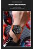 Curren 8449 Men's Quartz Watch with Rubber Strap, Large Luminous Dial, Waterproof, for Students
