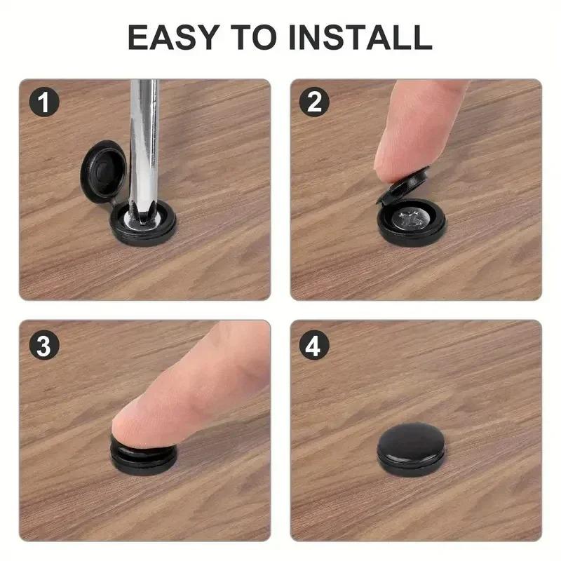 Nails Screw Caps Plastic Protective Covers 2 Colors Phillips Screw Decorative Cover Cross Screw Folding Cap