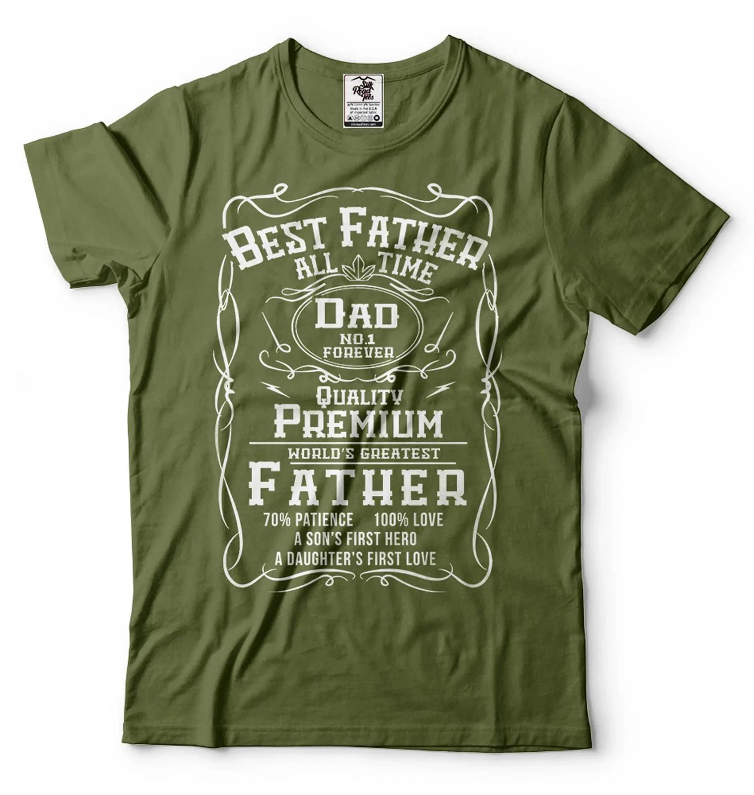 

Mens Best Father T-shirt No 1 Dad Tee Shirt Funny Fathers Day Gifts Dad Shirts M