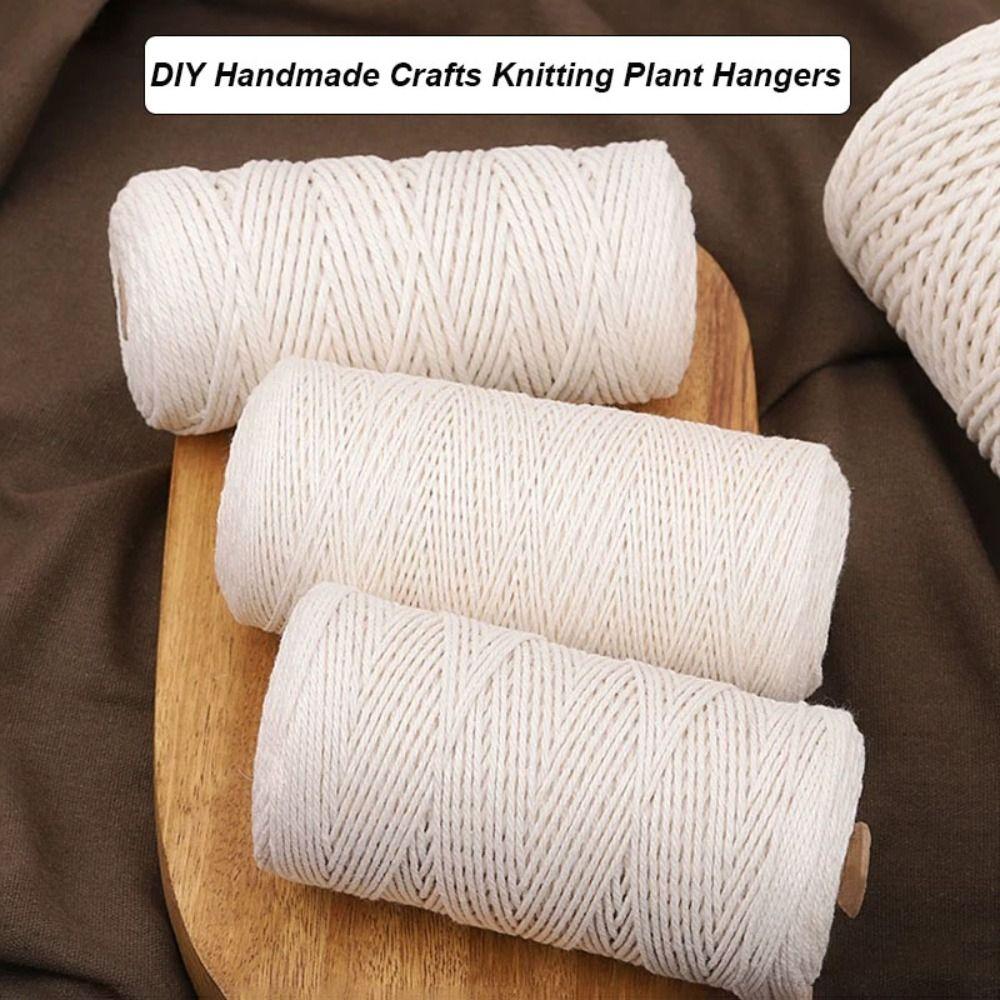 Přírodní bavlněná šňůra na macramé 50/100M Macramé šňůra Ručně vyráběná šňůra pro řemesla Domácí dekorace