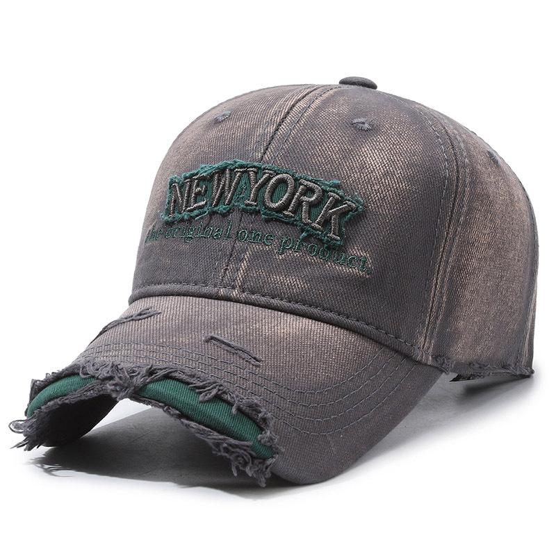 Vintage  Embroidered Letter Denim Baseball Cap For Men Women Spring Summer Cap Sun Hat