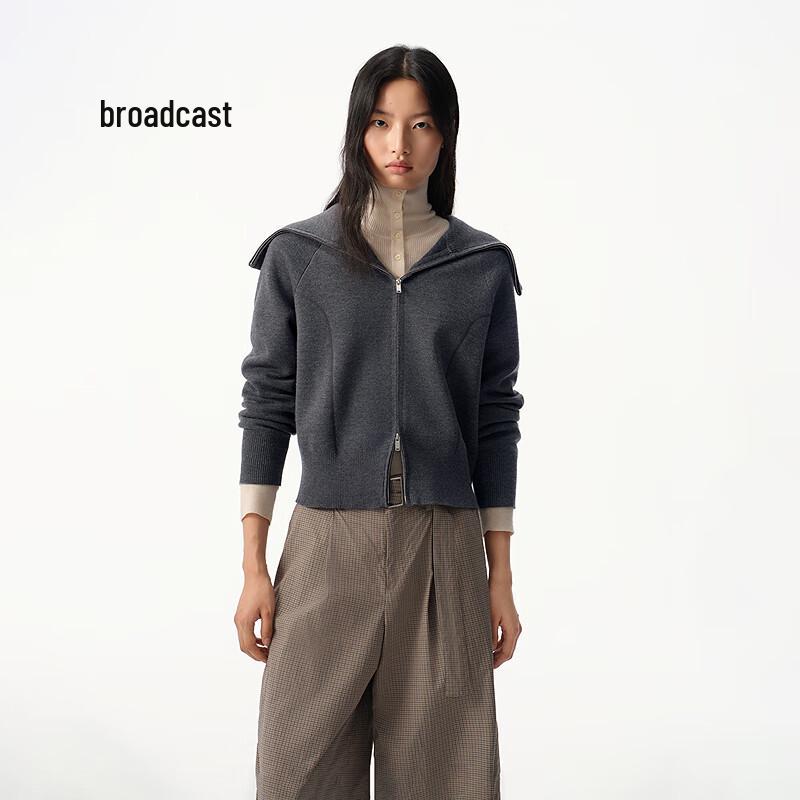 

Broadcast Women s Long Sleeve Zipper Knit Cardigan M