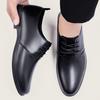 Men Minimalist Oxfords Shoes Men Leather Casual Shoes 2025 New Elegantes Flats Business Shoes Lace-Up All-match Dress Footwear