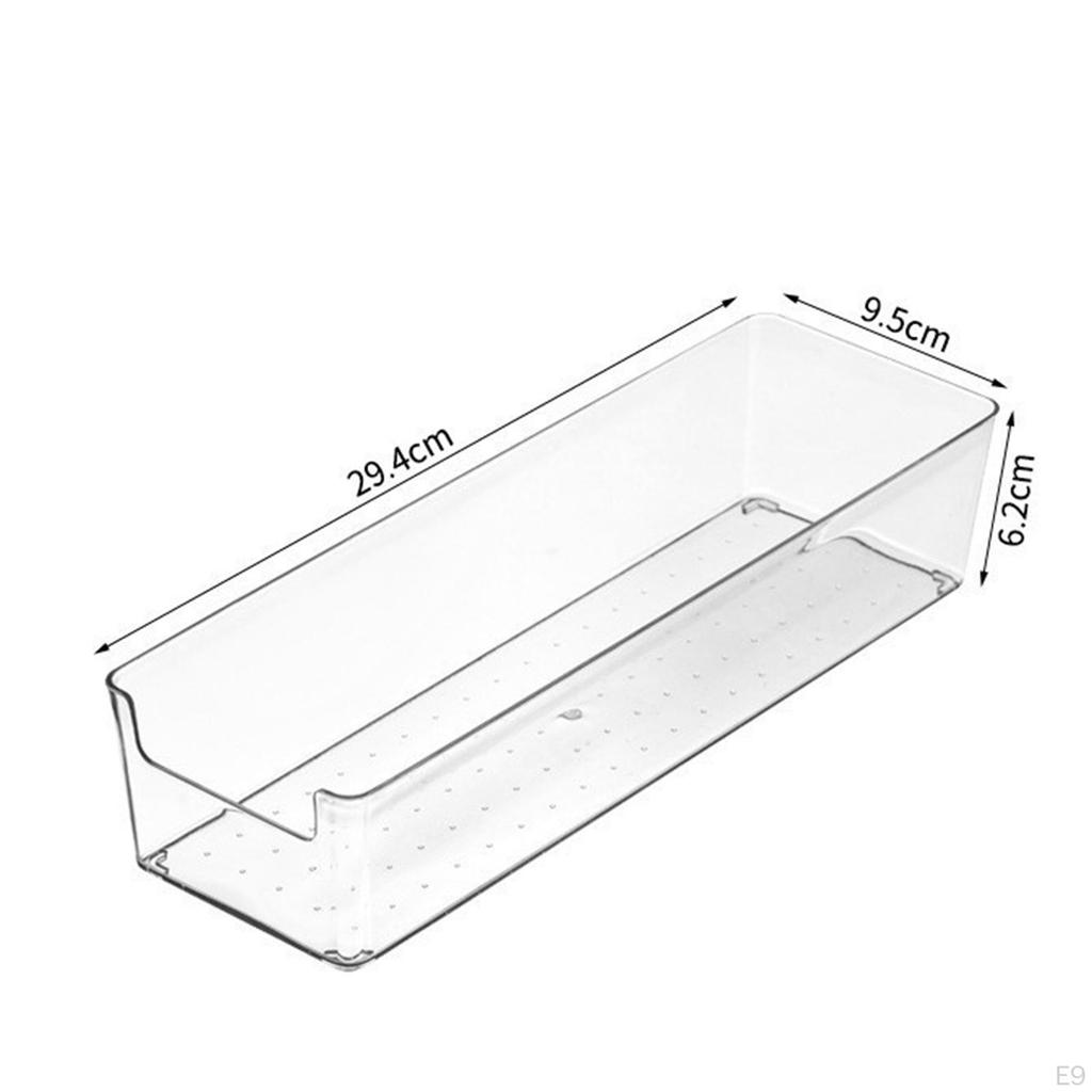 Clear Drawer Organizer Storage Tray Bin Stackable Desktop Box Fridge for