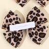 2Pcs Korean Leopard Bow Hair Clip Girls Women Trendy Ribbon Dots Bownot Hairpin Kids Sweet Cool Headdress Headwear Accessories
