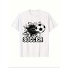 Europäische Größen Herren Fußball Grafik T-Shirt | Hochwertiger Stoff, Bequem Atmungsaktiv Leicht, Ideal für Fußballfans, Ganzjahres Freizeitkleidung
