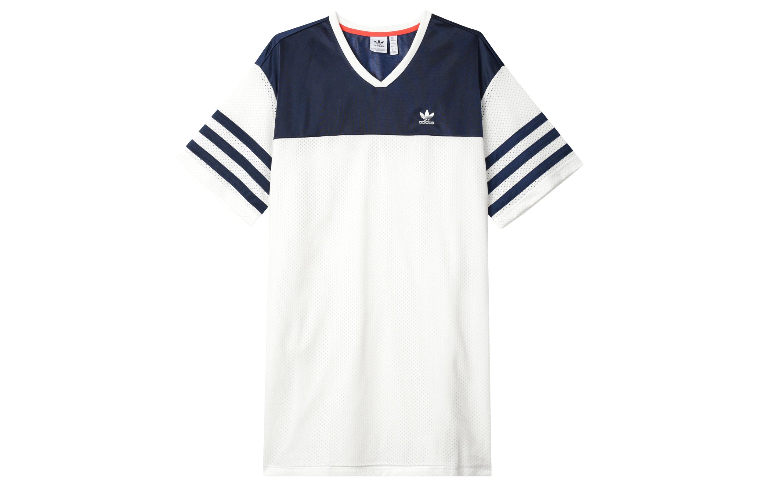 

Adidas Short Sleeved Dress Women s White/Dark Indigo IS2348 M