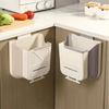 Kitchen Wall Mount Trash Can With Foldable Design For Home And Bathroom Use