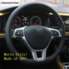 Steering Wheel Frame Decoration Cover Trim For Volkswagen T-Roc T Roc 2018 - 2025 Carbon Fiber / Matte ABS Accessories Interior