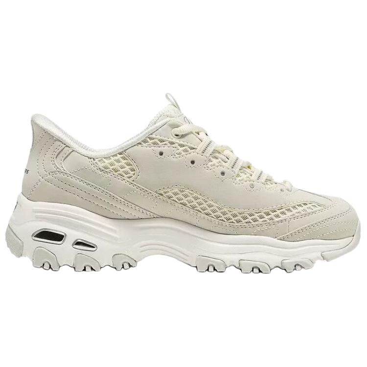 Skechers DLites Versátiles Cómodas Zapatillas de Padre para Mujer Beige 150868-OFWT