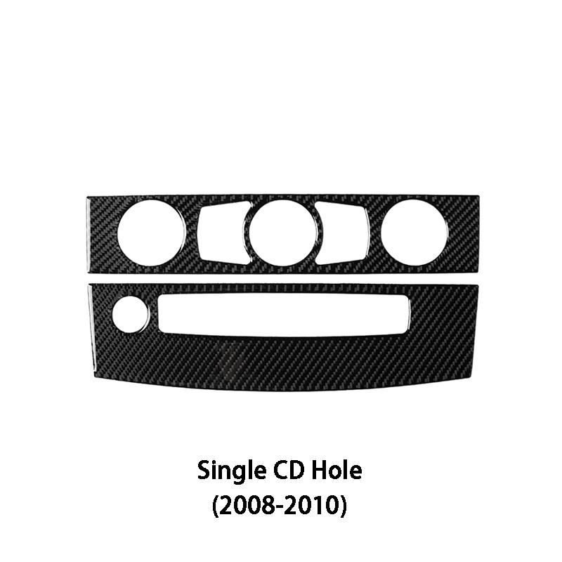 

Углеродное волокно автомобиля, внутренняя центральная система кондиционирования, компакт-диск, крышка панели, отделка, наклейки для BMW 5 серии E60 2004-2010 Single Hole-A Style