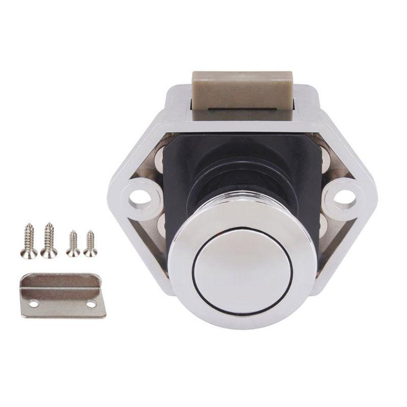 Zinc Alloy Diameter 20mm Camper Car Push Lock RV Caravan Boat Drawer Latch Button door Locks For Furniture Hardware