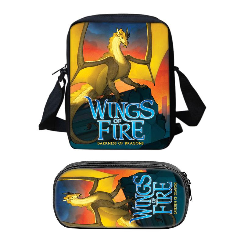 Wings of Fire 2-delige Set Telefoonhoesjes Schoudertas met Schouderband Etui Etui Student School Etui &Beste Cadeau