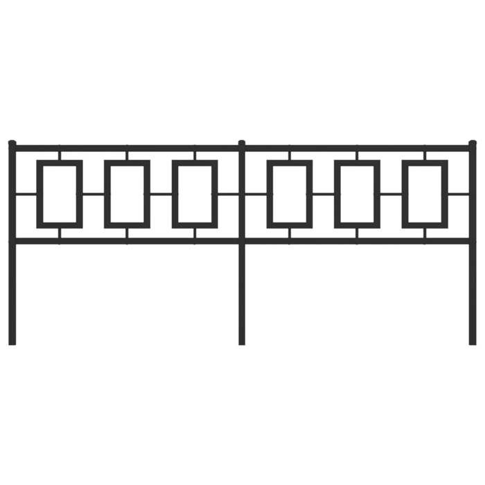 VidaXL Tête de Lit, Accessoire de Lit avec Pieds, Tête de Cadre de Lit, Meuble de Chambre à Coucher Maison Intérieur, Métal 374278