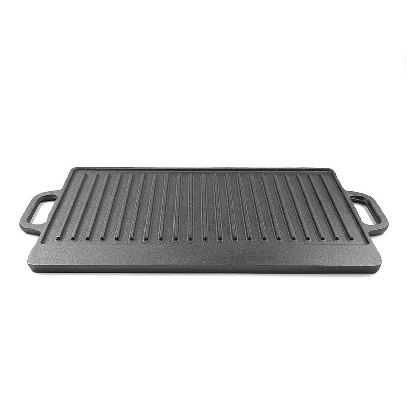 Rectangular Cast Iron Griddle & Fry Pan with Lid