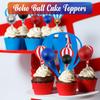 97PCS Ball Cake Toppers Cake Decorations Foam Ball Cupcake Picks DIY Cake Insert Toppers for Birthday Party Wedding Baby Shower