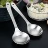 Stainless Steel Deepen Tablespoons Soup Ladle Long Handle Large Ramen Bouillon Spoon Kitchen Tableware Cooking Utensils