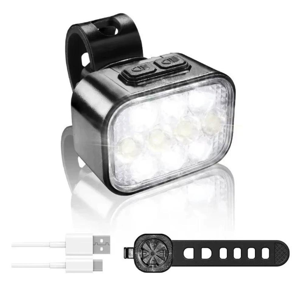 Waterproof Bicycle Light Set Front Rear Lights LED USB Charge Bike Light Highlight Lamp 8 Lighting Modes MTB Light Cycling