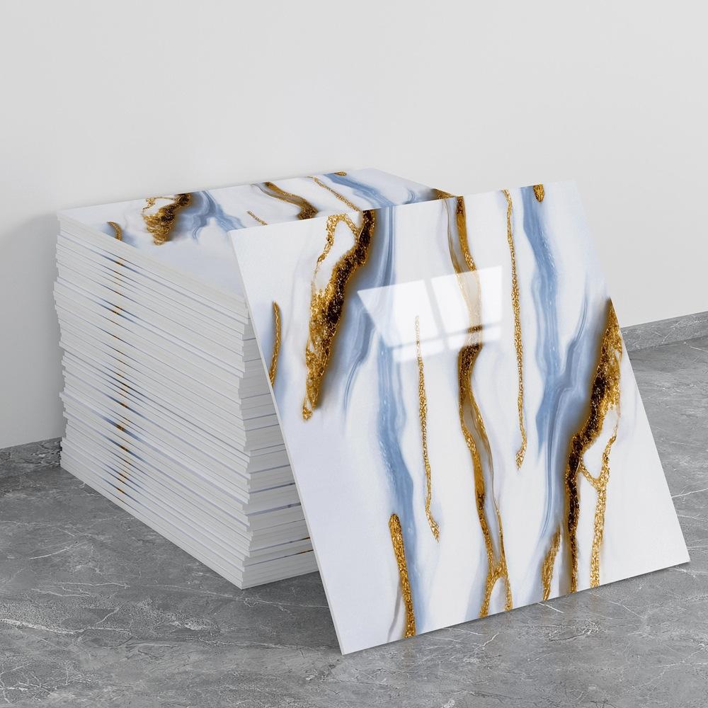 Selbstklebende Marmor-Wandfliesen, Gemischte Farben Geeignet für Moderne Dekoration, Dekorative Fliesen Modische Fliesenmuster PVC-Bodenfliesen