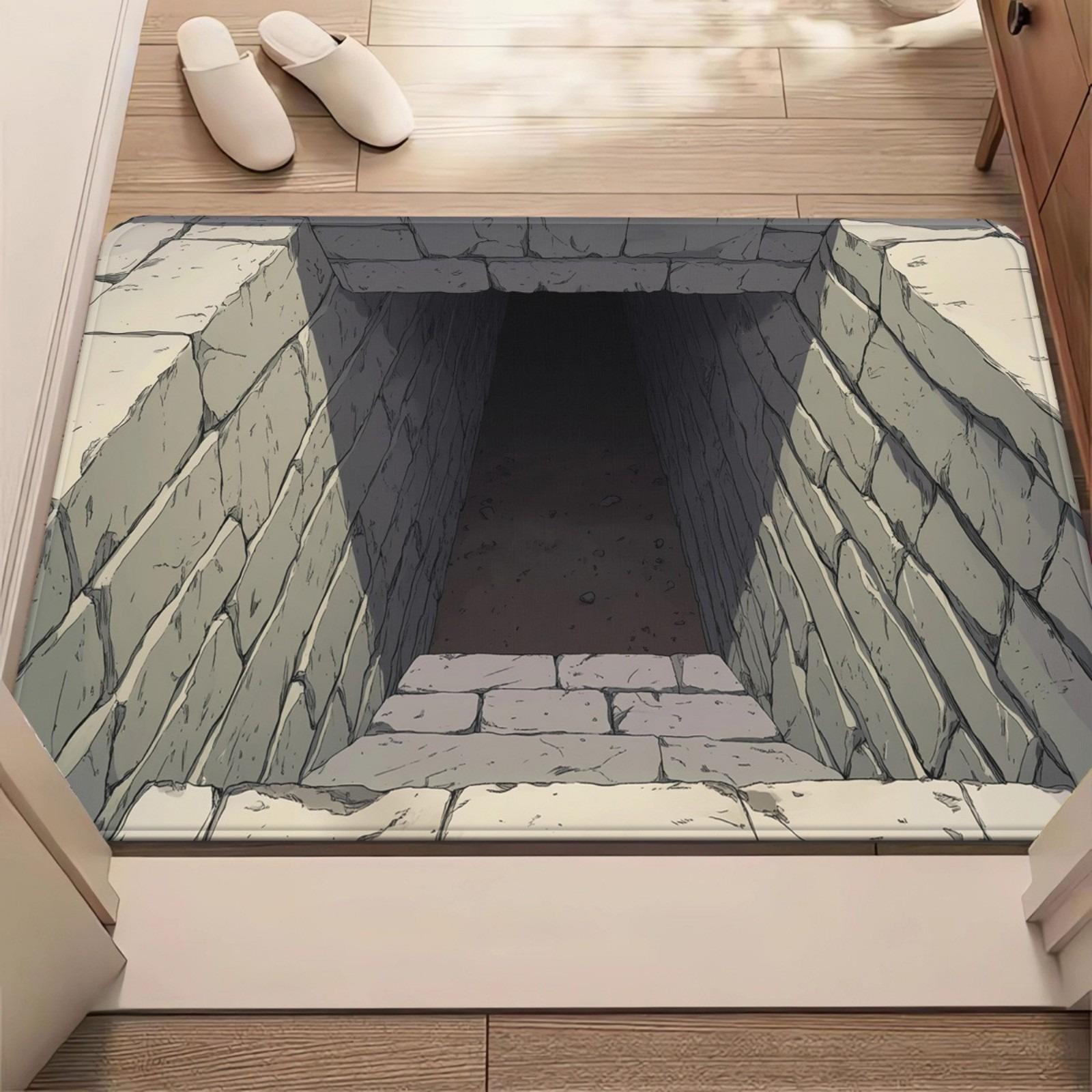 

3D Visual Doormat Prank Porch Decoration Doormat Living Room Rug Bedroom Bathroom Anti Slip Carpet Home Decoration 40cm x 60cm
