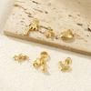 2 Pcs Brass Charms 18K Gold Plated Scallop Starfish Coconut Tree Dog Pendants For DIY Necklace Bracelet Jewelry Making Findings
