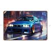 Blue Car E Thirty Six Metal Plaque Poster Funny Club Wall Decor Printing Customize Tin Sign Poster