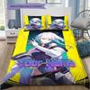 Cybernetic Future Heroine Custom Name Pattern Bedding Quilt Set Quilt Cover Pillowcase Home Birthday Gift(1 * duvet cover + 2 * pillowcase, without co