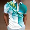 Men's Fashion Striped Zipper Polo Shirt – Short Sleeve Casual Top