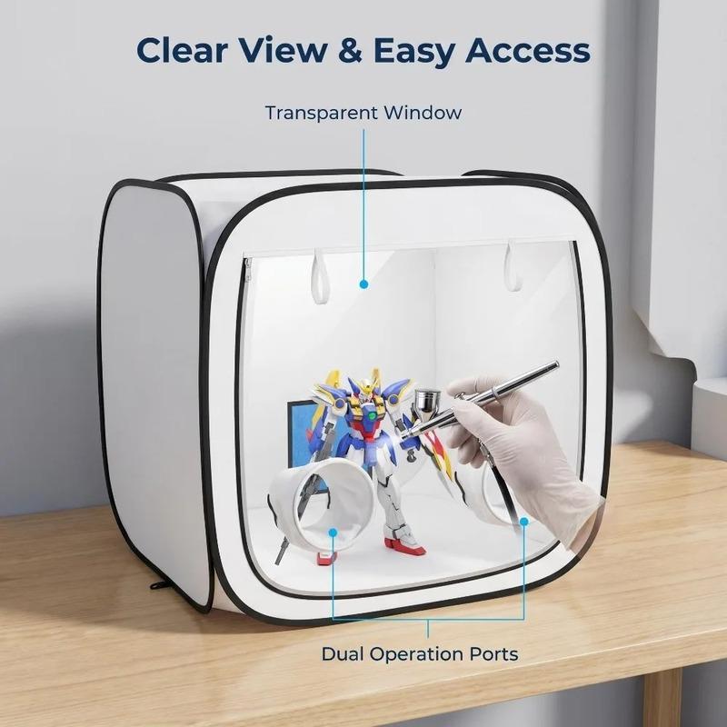Portable Foldable Spray Paint Tent Airbrush Booth with Breathable Mesh Window for Model Auto Parts DIY Painting