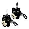 Pack of 2 Decorative Plush Kitten with Fish Keychains Women's Accessory Cat Pendant Perfect for Cat Lovers Gifts