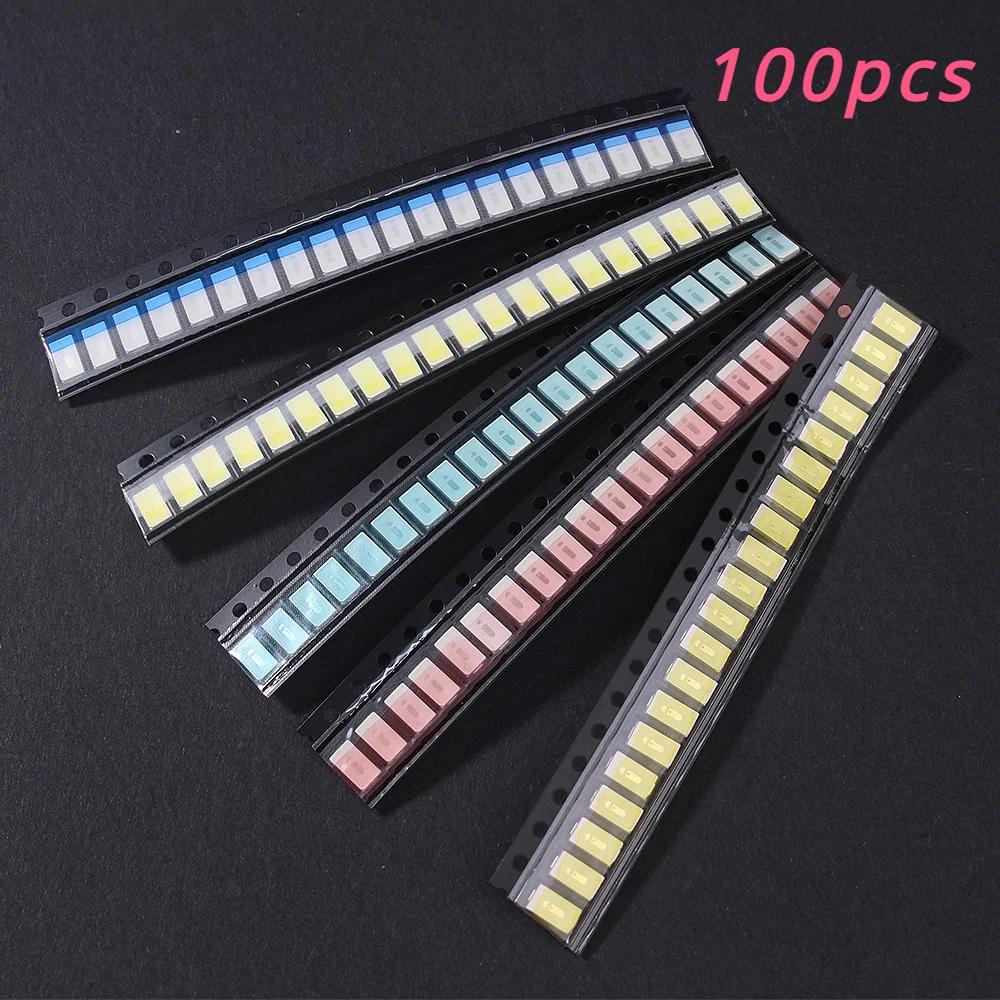 100pcs/set 0603 0805 1206 1210 5050 5730 SMD LED Kit Miniature LED Red White Yellow Green Blue Light Emitting Diode