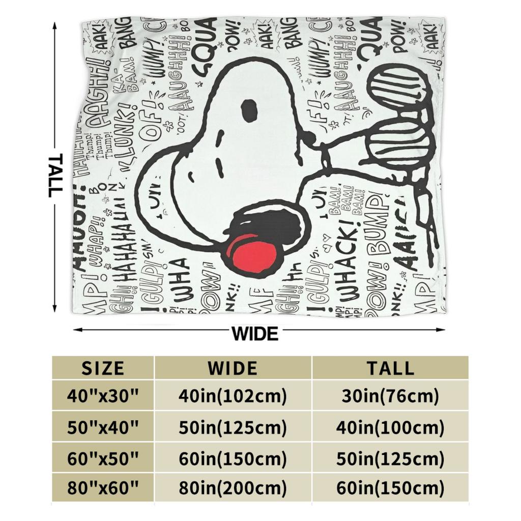 Snoopy Listen to music Blankets Fleece Spring Autumn Cartoon  Multifunction Super Warm Throw Blanket for Home Plush Thin Quilt