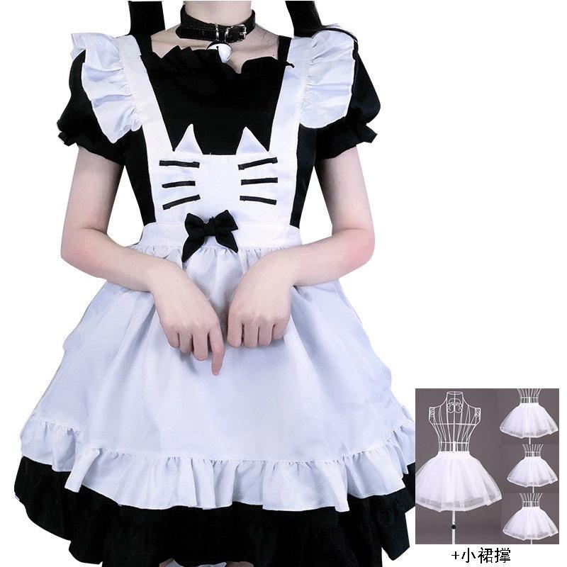 New, cat maid outfit, dress dress, black and white cosplay suit, soft girl.