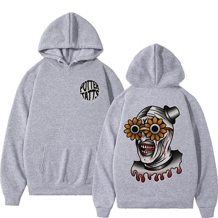 Art The Clown Iconic Horror Icon Hoodies Traditional Tattoo Style Sweatshirts Men Women Y2k Vintage Trend Gothic Hoodie